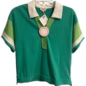 Umgee Polo style shirt in Green and White